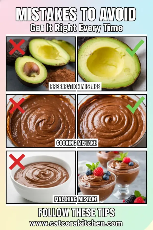Vegan chocolate avocado mousse common mistakes