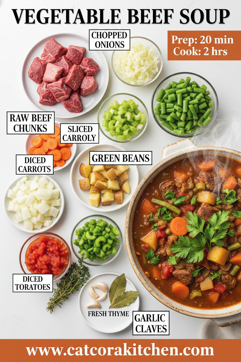 Vegetable beef soup ingredients