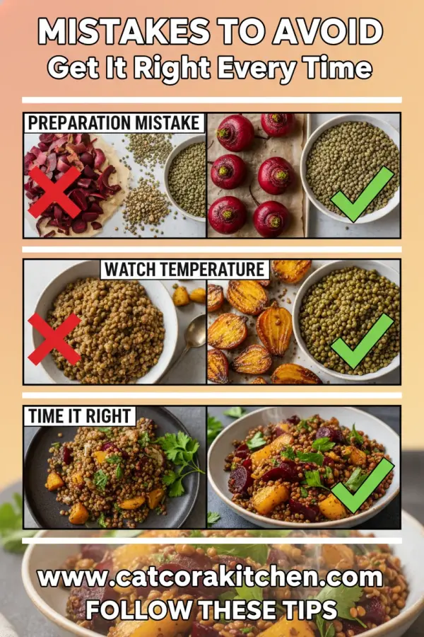 Warm lentil salad with roasted beets common mistakes