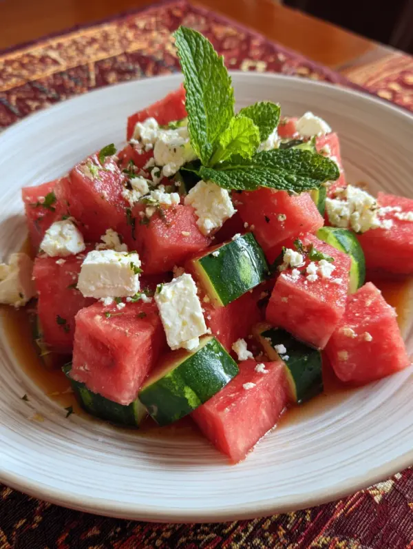 watermelon feta mint salad