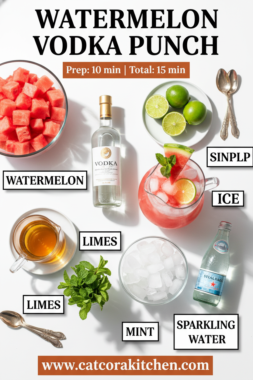 Watermelon vodka punch ingredients