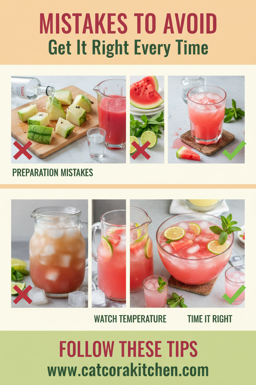 Watermelon vodka punch common mistakes