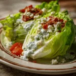 wedge salad with blue cheese dressing