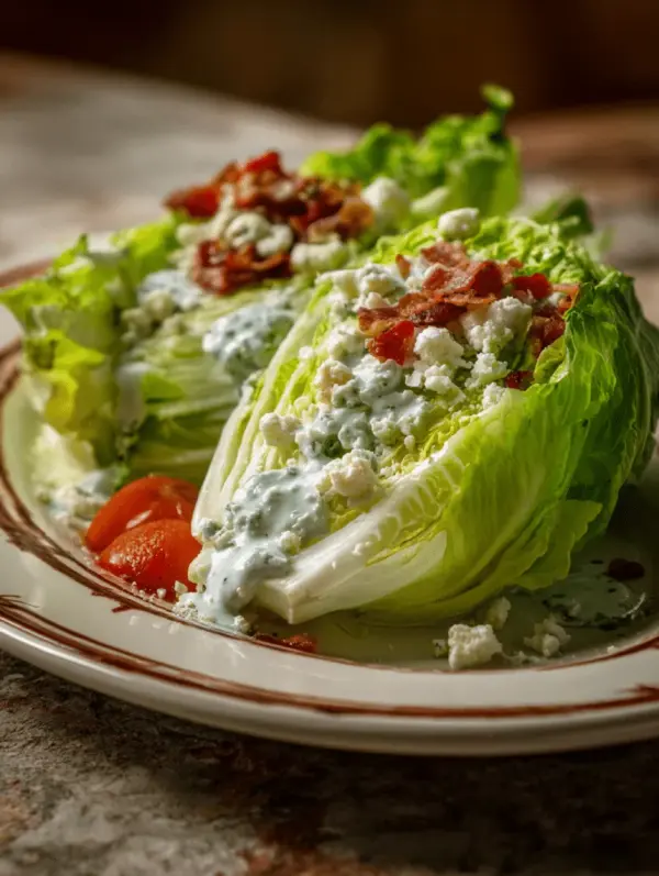 wedge salad with blue cheese dressing