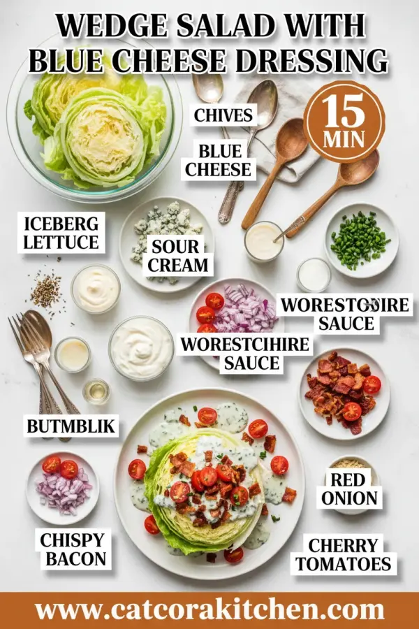 Wedge salad with blue cheese dressing ingredients