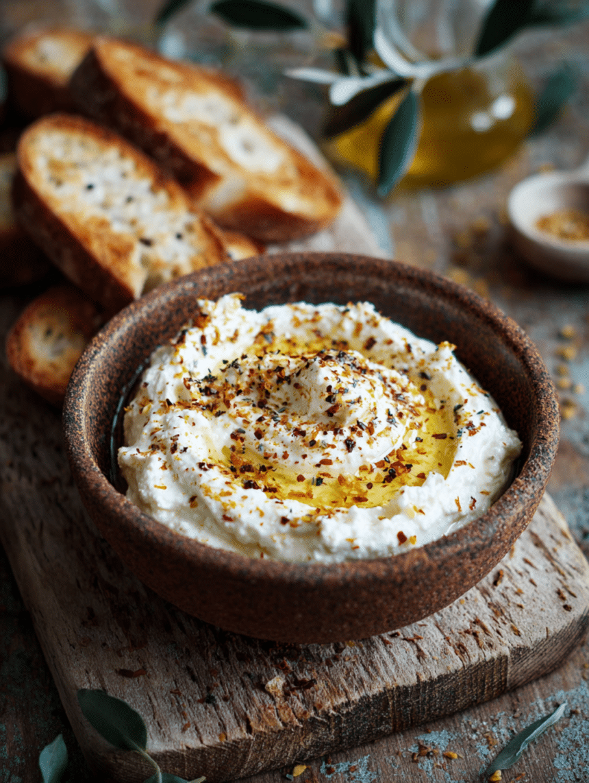 whipped feta dip with honey
