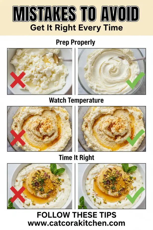 Whipped feta dip with honey common mistakes