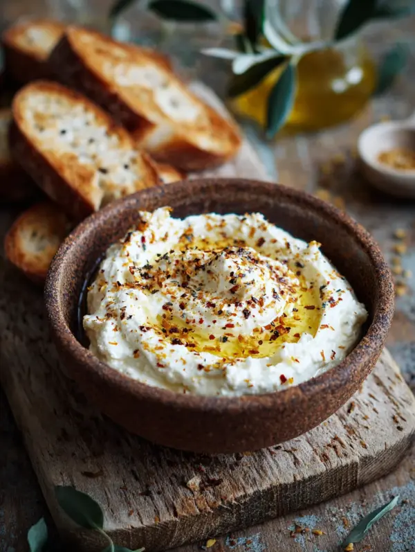whipped feta dip with honey