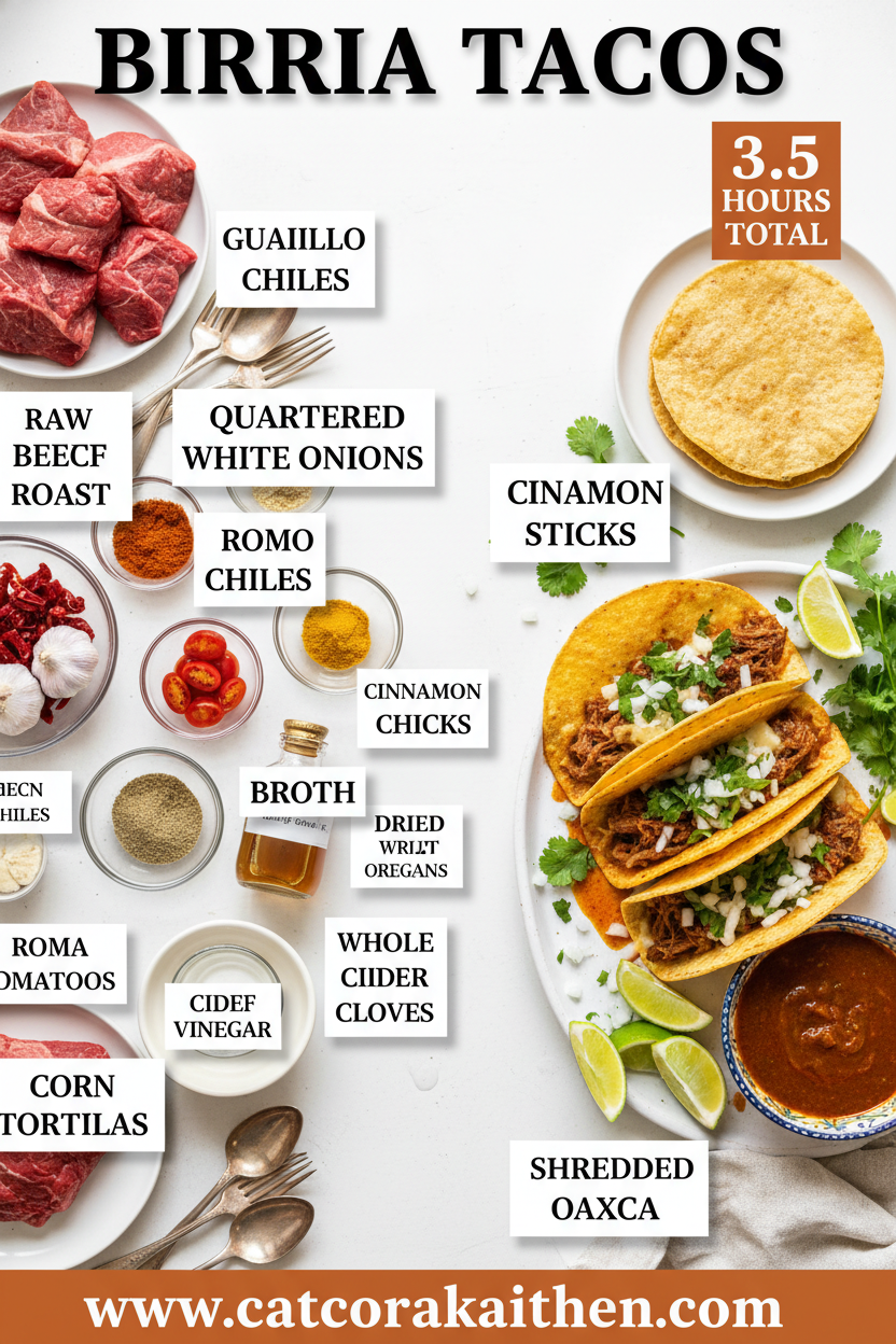 Birria Tacos ingredients