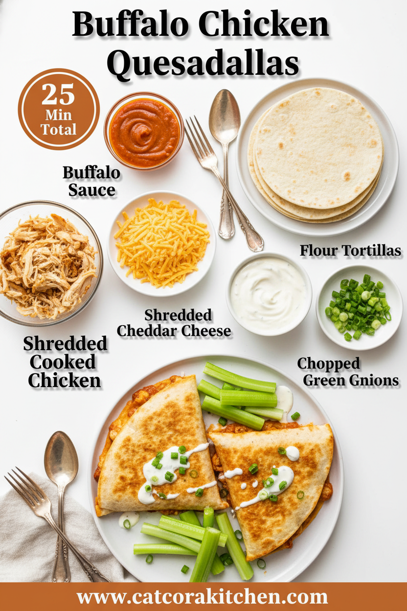 Buffalo Chicken Quesadillas ingredients