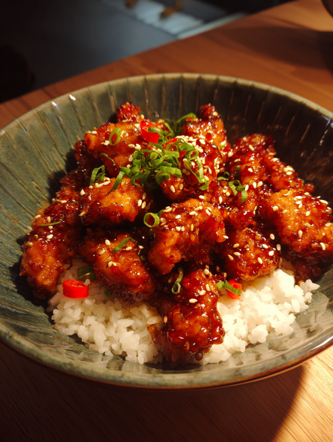 card recipe ingredients and instructions Hot Honey Chicken