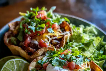 Cheesy Beef Taco Bowls featured