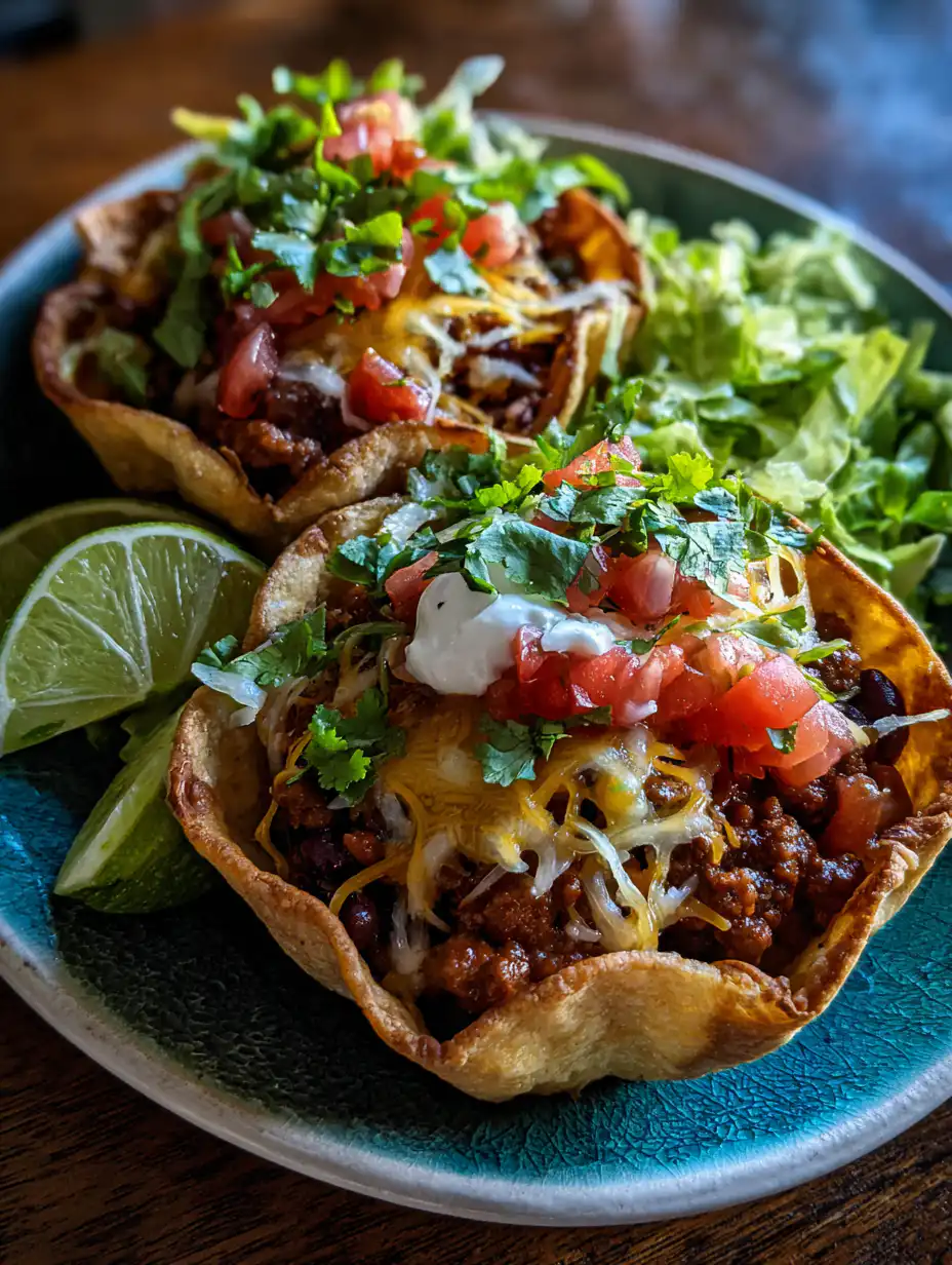 Cheesy Beef Taco Bowls featured