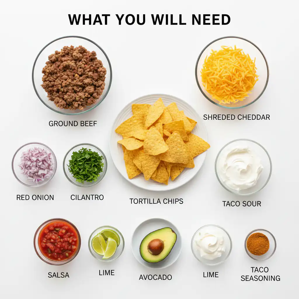Cheesy Beef Taco Bowls ingredients