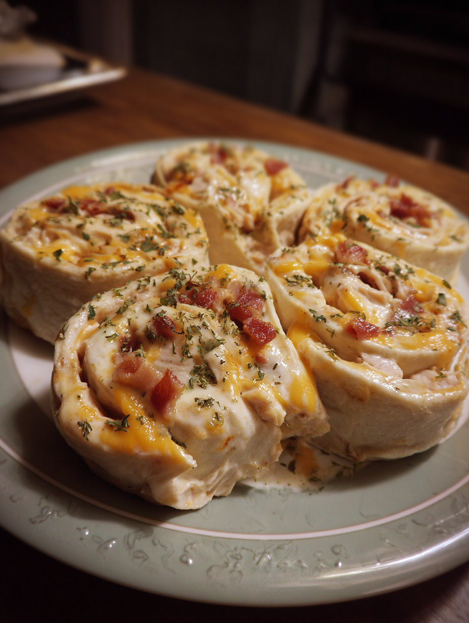 card recipe ingredients and instructions Chicken Bacon Ranch Roll Ups