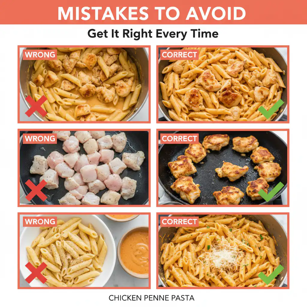 Chicken Penne Pasta common mistakes