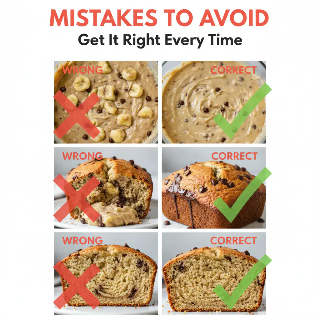 chocolate chip banana bread common mistakes