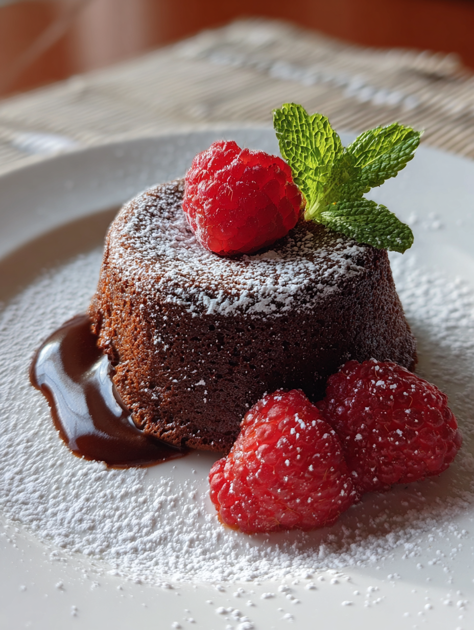 card recipe ingredients and instructions Chocolate Lava Cake