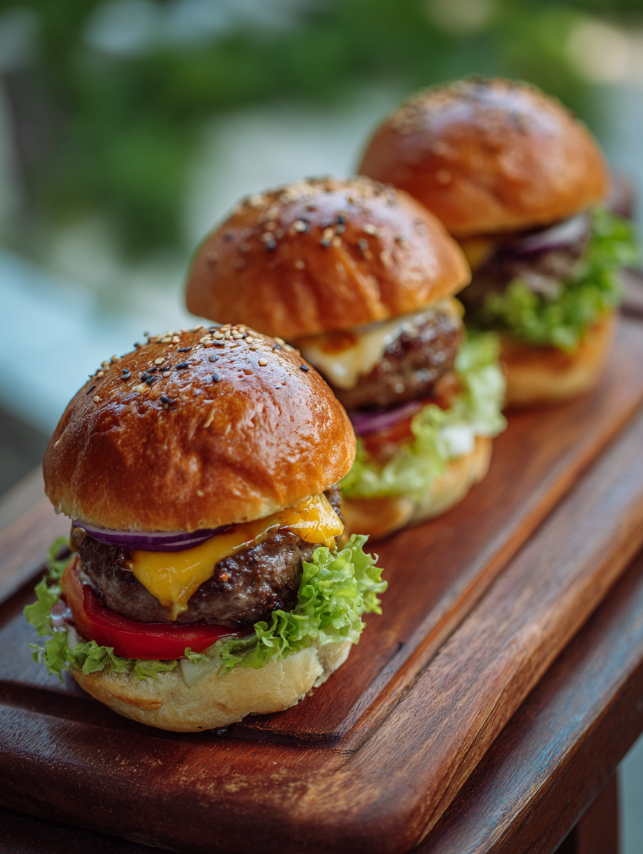 card recipe ingredients and instructions Croissant Smash Burgers