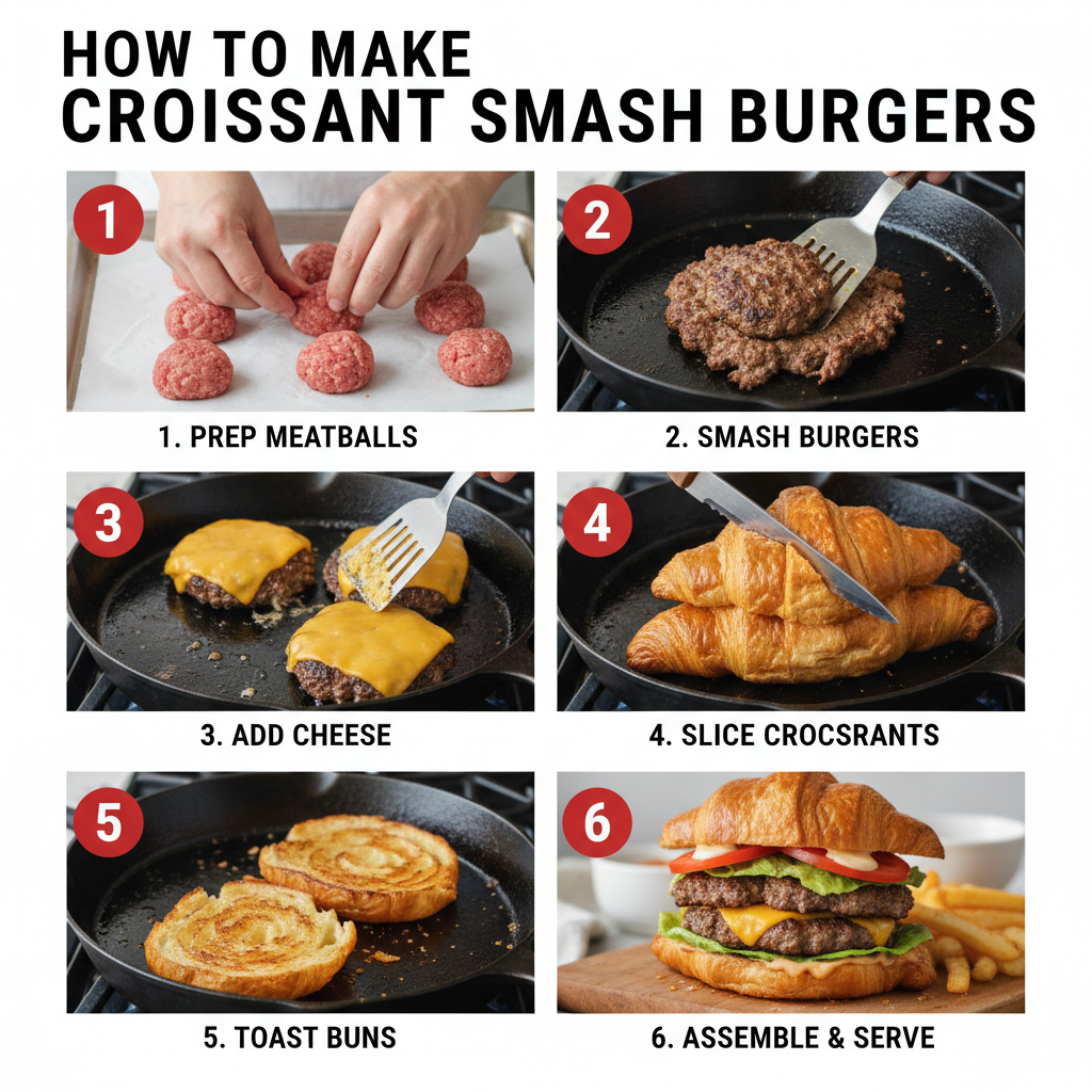 How to make Croissant Smash Burgers