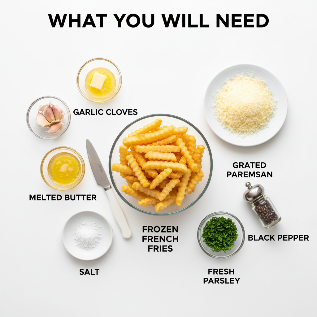 Garlic Butter Parmesan Fries ingredients