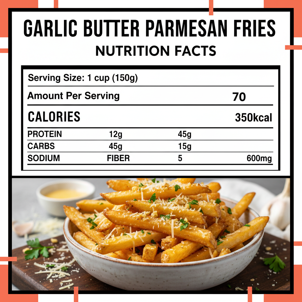 Garlic Butter Parmesan Fries nutritional information