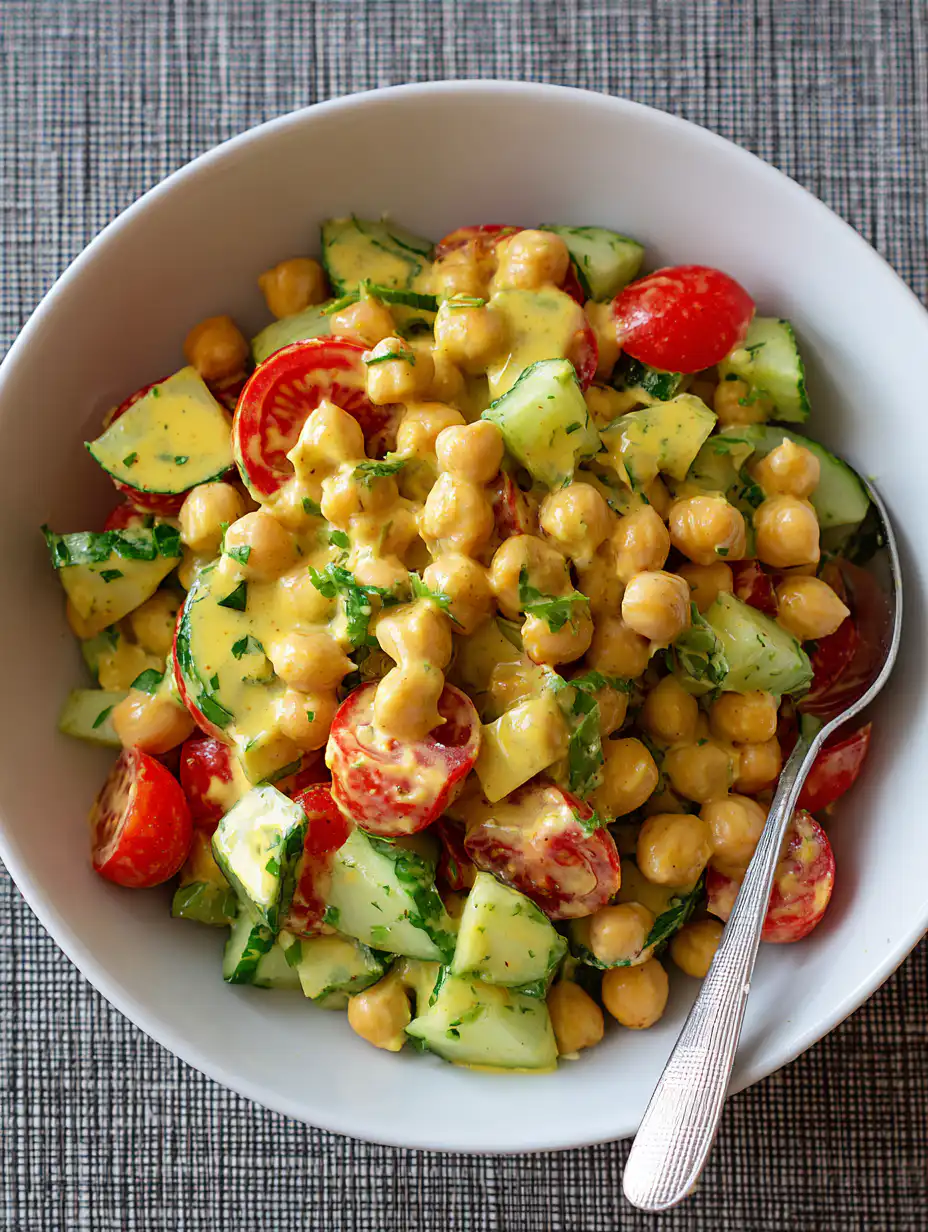 Honey Mustard Chickpea Salad featured