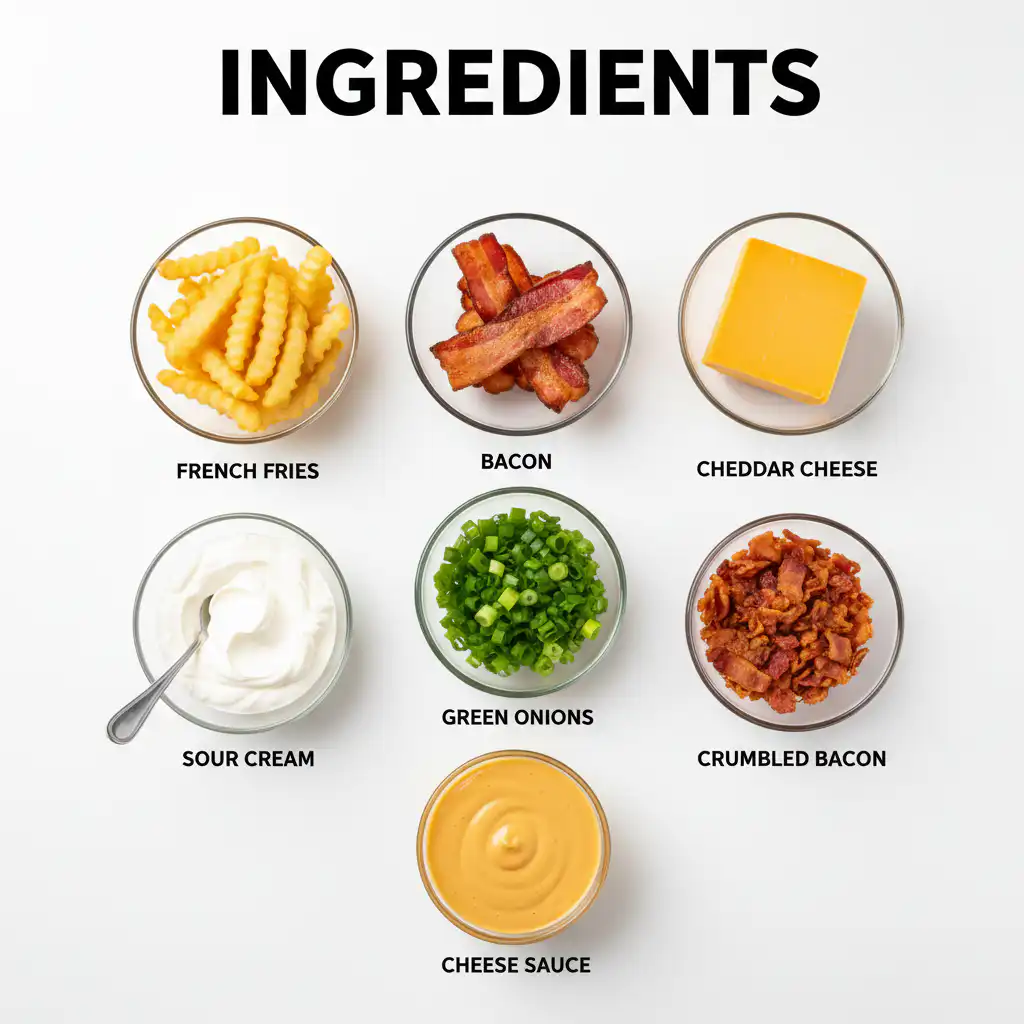 Loaded Bacon Fries ingredients