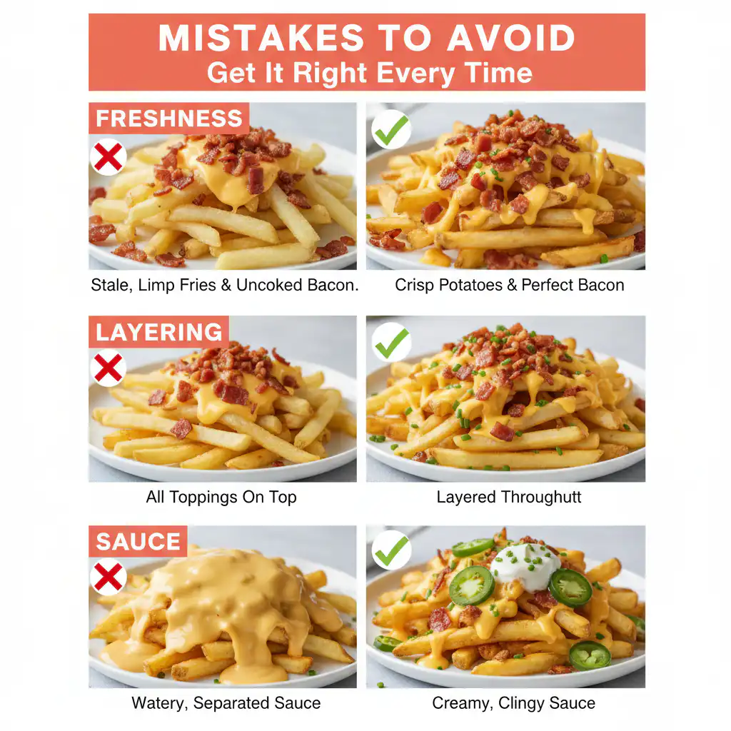 Loaded Bacon Fries common mistakes