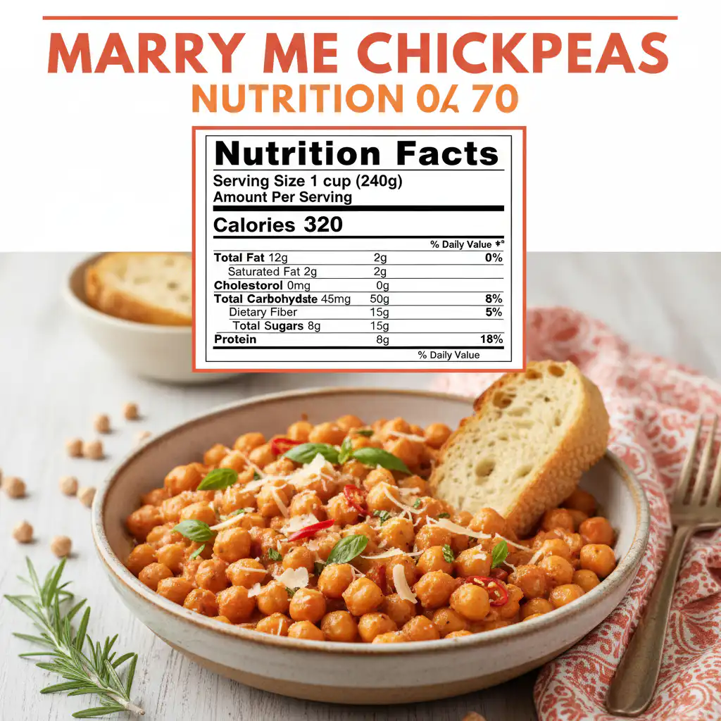 Marry Me Chickpeas nutritional information