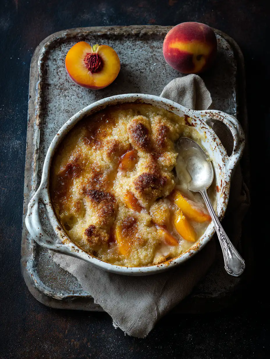 Peach Cobbler Recipe featured