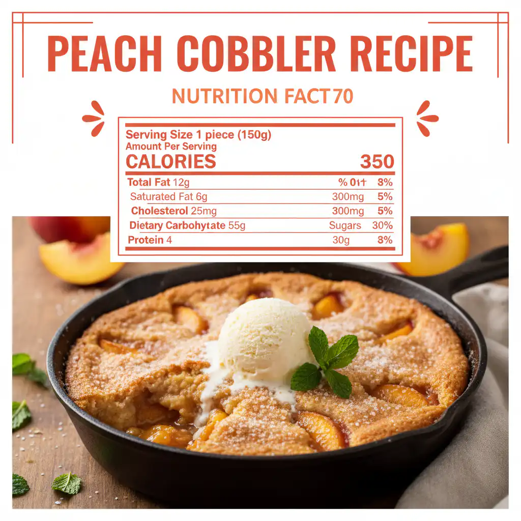 Peach Cobbler Recipe nutritional information