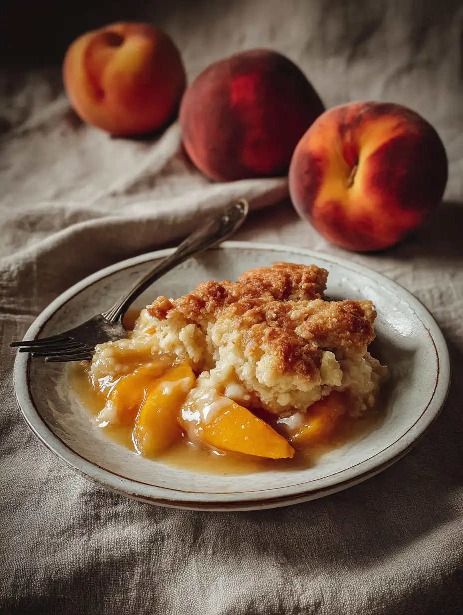 card recipe ingredients and instructions Peach Cobbler Recipe