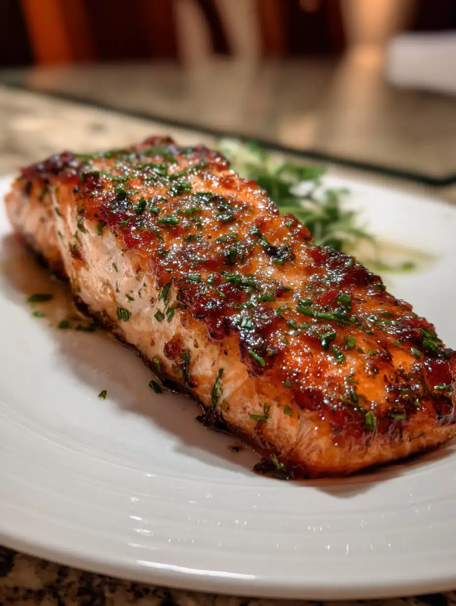 card recipe ingredients and instructions Sweet Chili Salmon