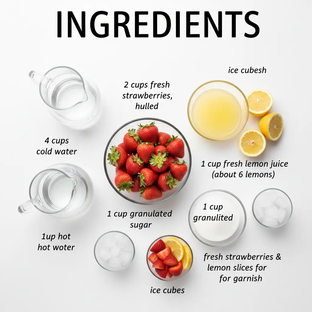 strawberry lemonade recipe ingredients