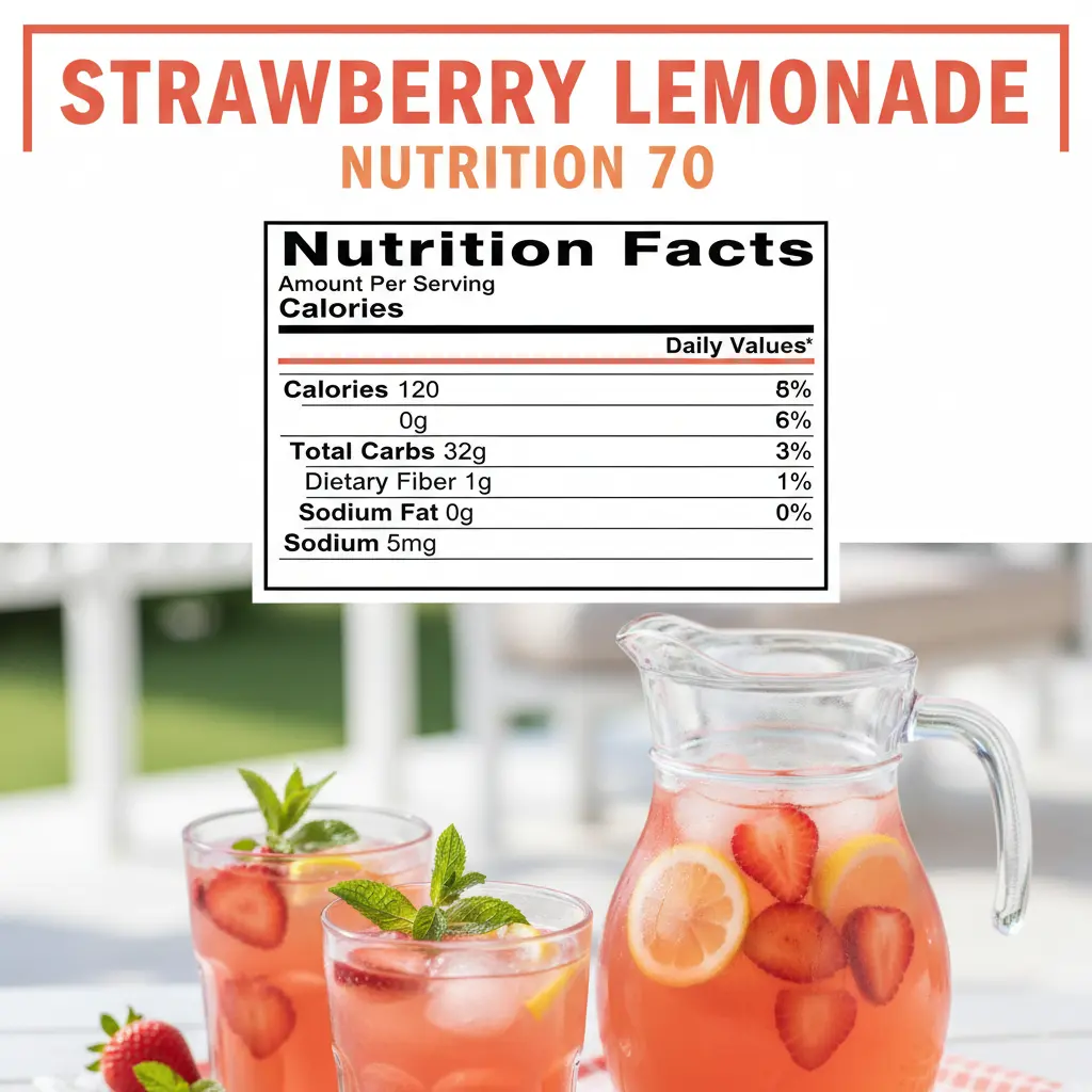 strawberry lemonade recipe nutritional information