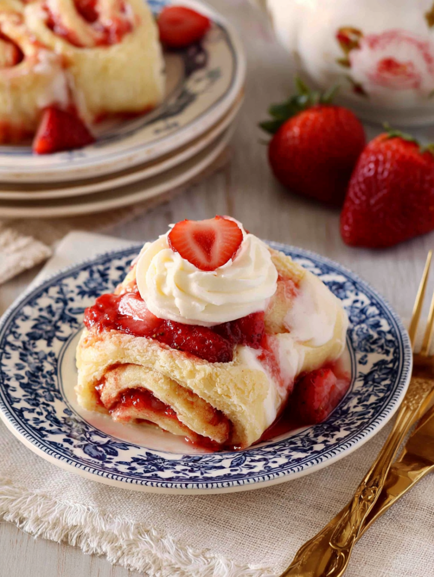 strawberry rolls recipe featured