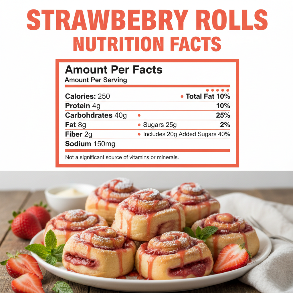 strawberry rolls recipe nutritional information