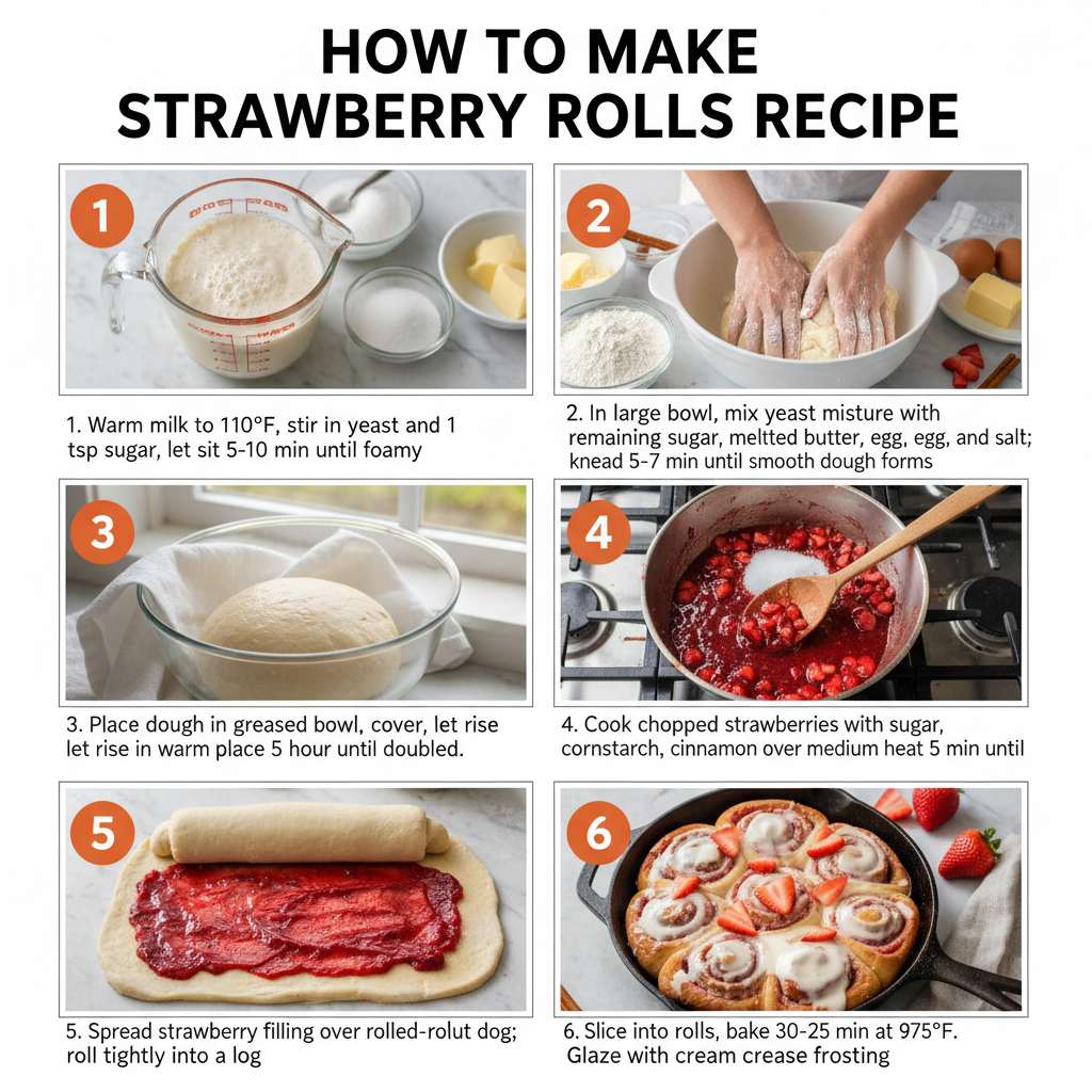 How to make strawberry rolls recipe