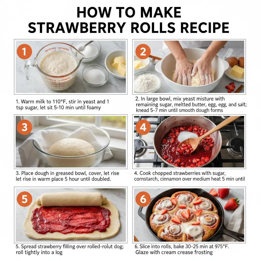 How to make strawberry rolls recipe
